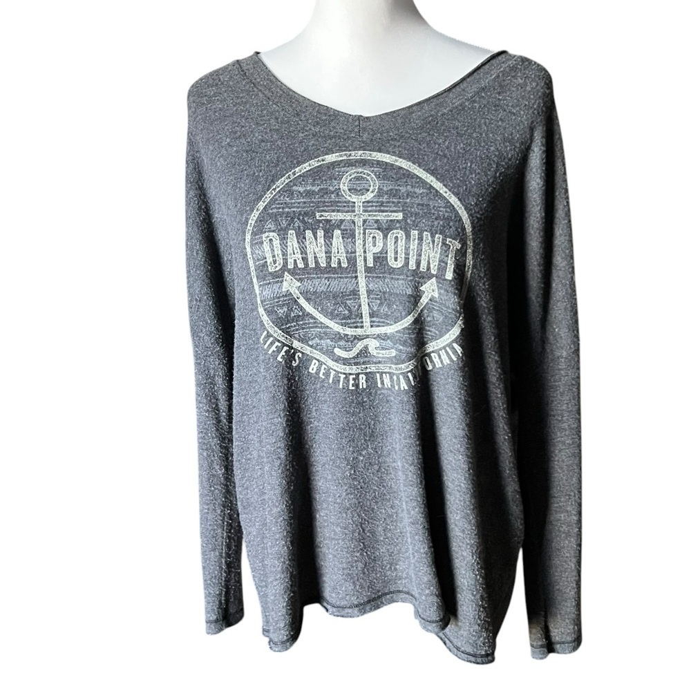 Dana Point Lightweight Sweatshirt in Soft Gray Women’s Size Small